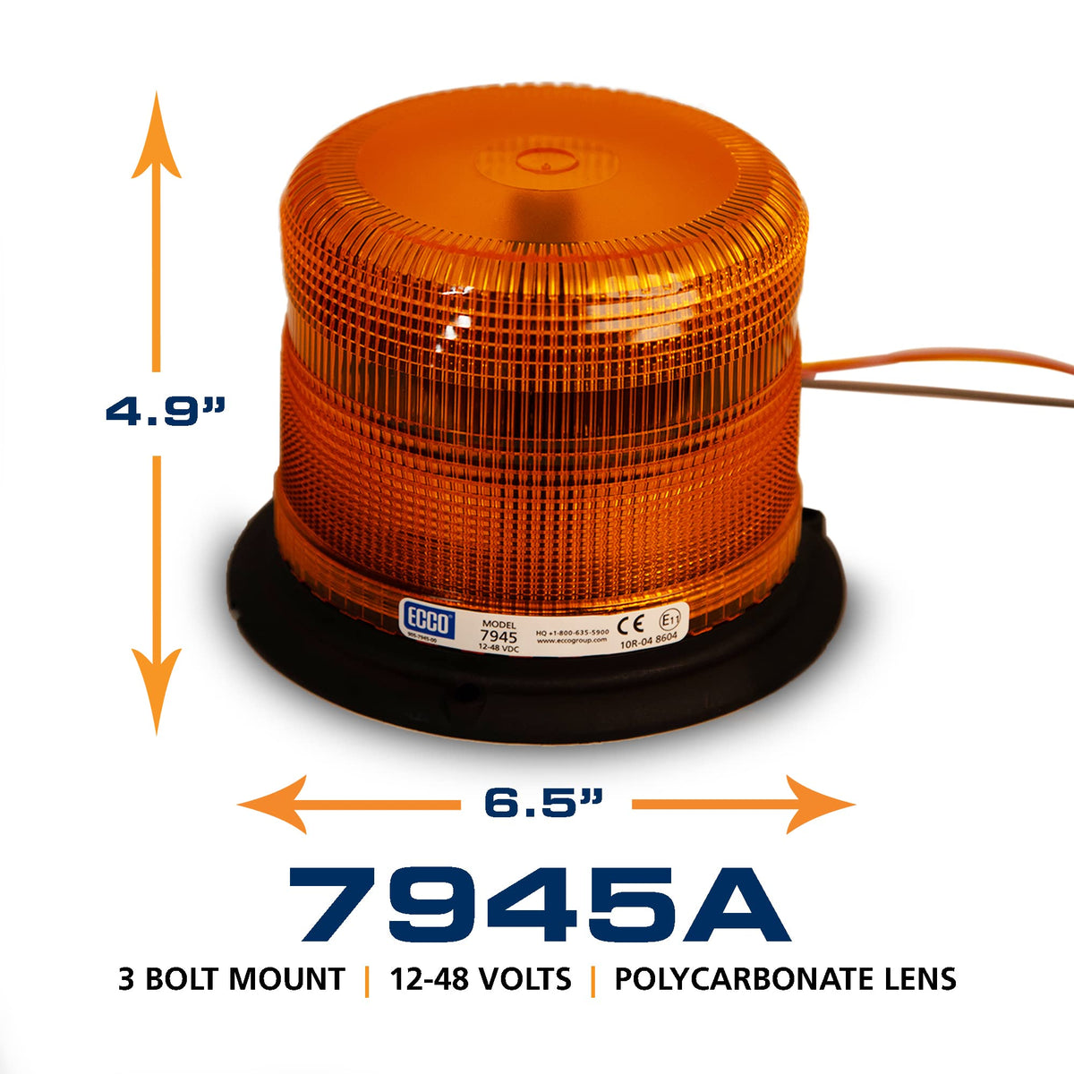 ECCO 7945A LED array close-up showing high-intensity light elements