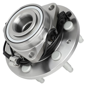 ECCPP front hub assembly front view showing mounting holes and flange benefit secure fit