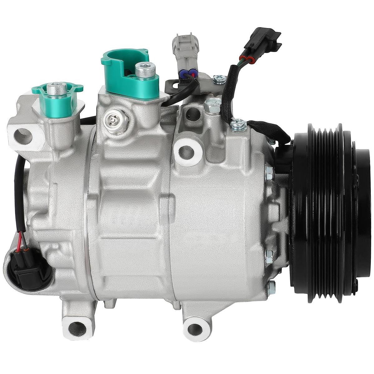 ECCPP front view of A/C compressor assembly showing direct-fit design and quick installation benefit