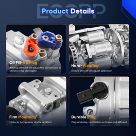 ECCPP compressor oil port showing PAG46 prefill advantage