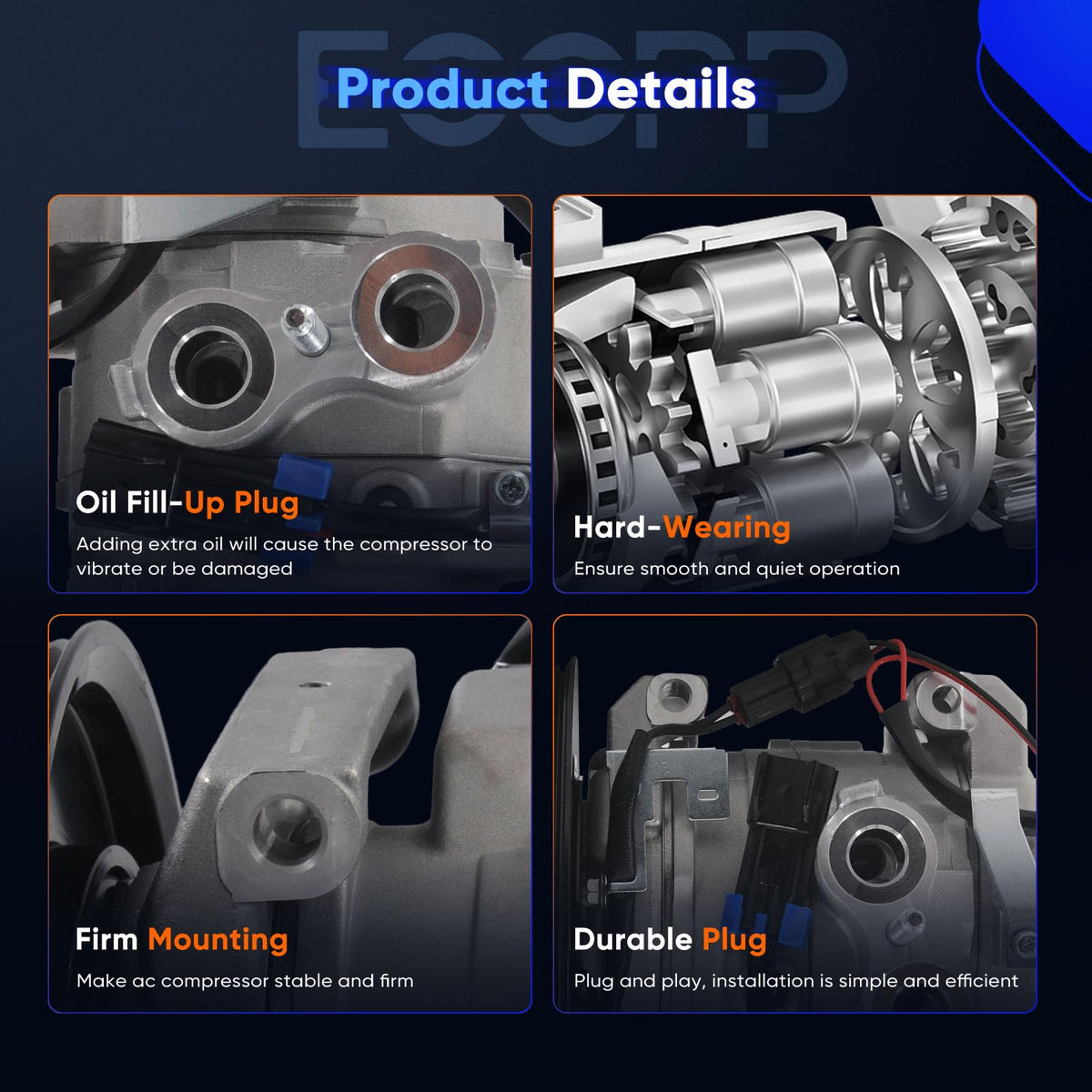 ECCPP aluminum housing texture highlighting corrosion resistance and strength for heavy use