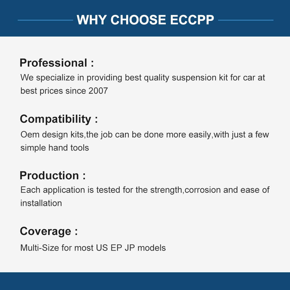 ECCPP product label and part numbers proving compatibility and easy identification