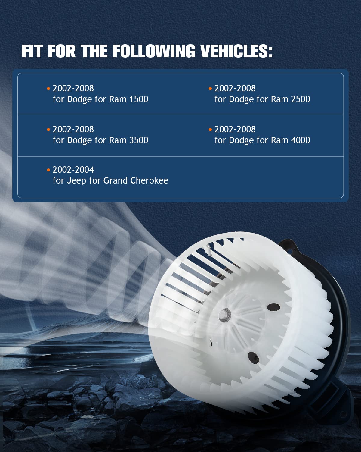 ECCPP blower motor label and OEM references helping verify compatibility benefit