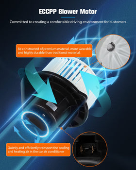 ECCPP blower motor in garage during installation showing DIY-friendly serviceability
