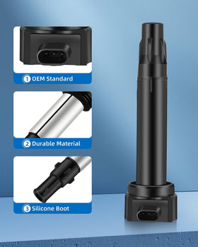 ECCPP ignition coil close-up highlighting durable construction and reliable spark