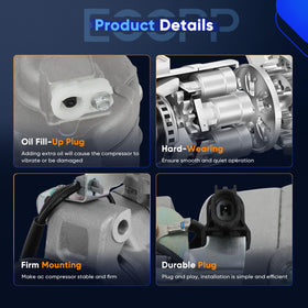 ECCPP compressor clutch detail highlighting durable clutch and reliability