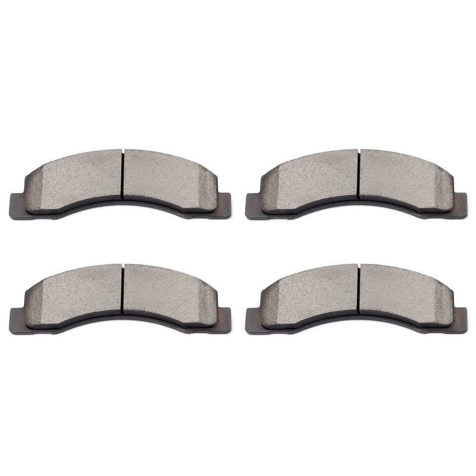 ECCPP front brake pads kit packaging showing complete set and part numbers for easy identification