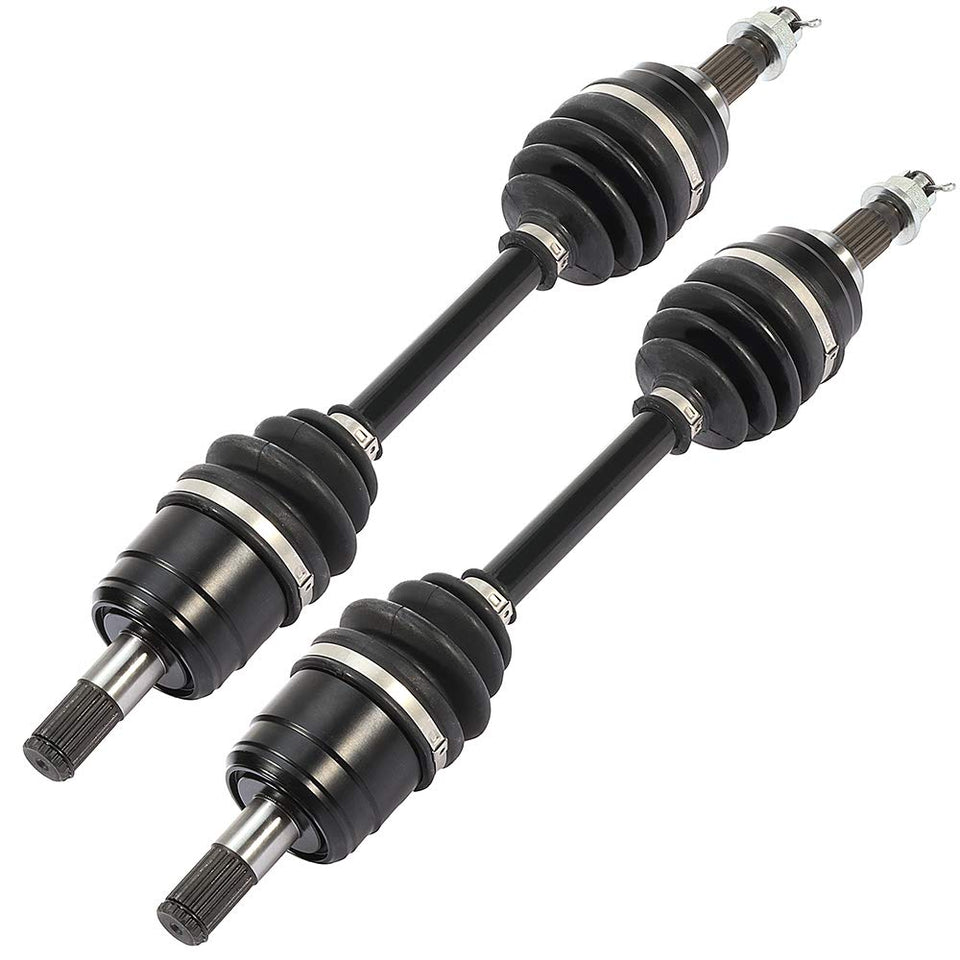 ECCPP front CV axles showing complete packaged assemblies for quick replacement