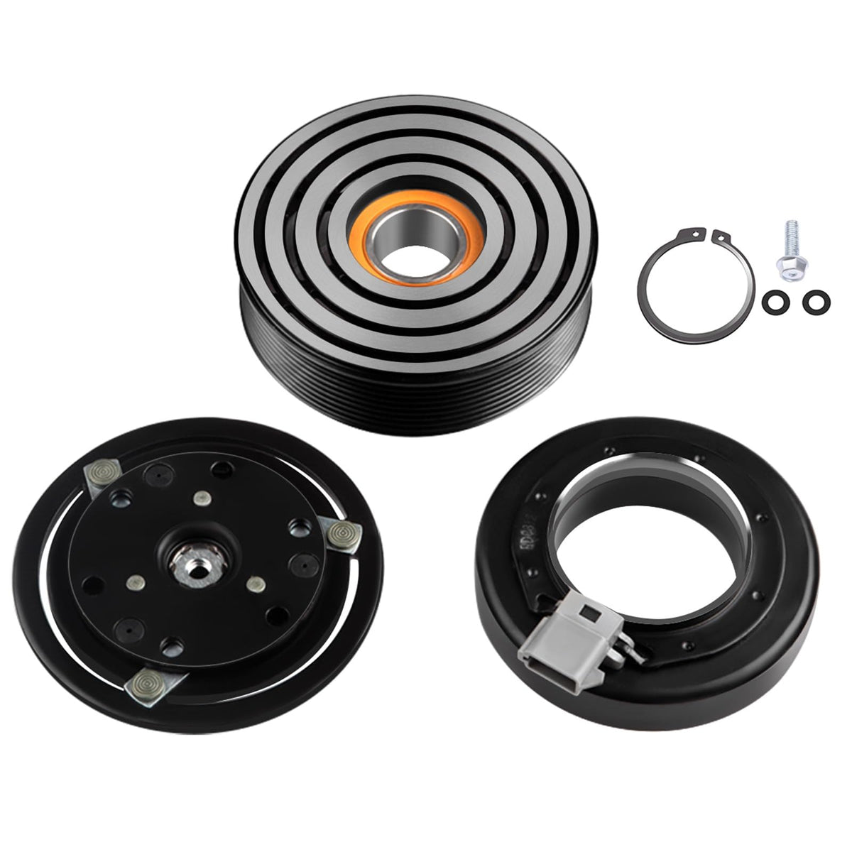 ECCPP front view of clutch kit showing parts and clear fitment benefit