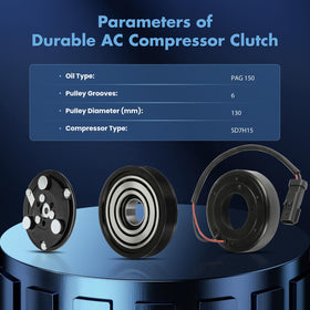 ECCPP front plate with label illustrating correct fitment for Jeep Liberty compressors