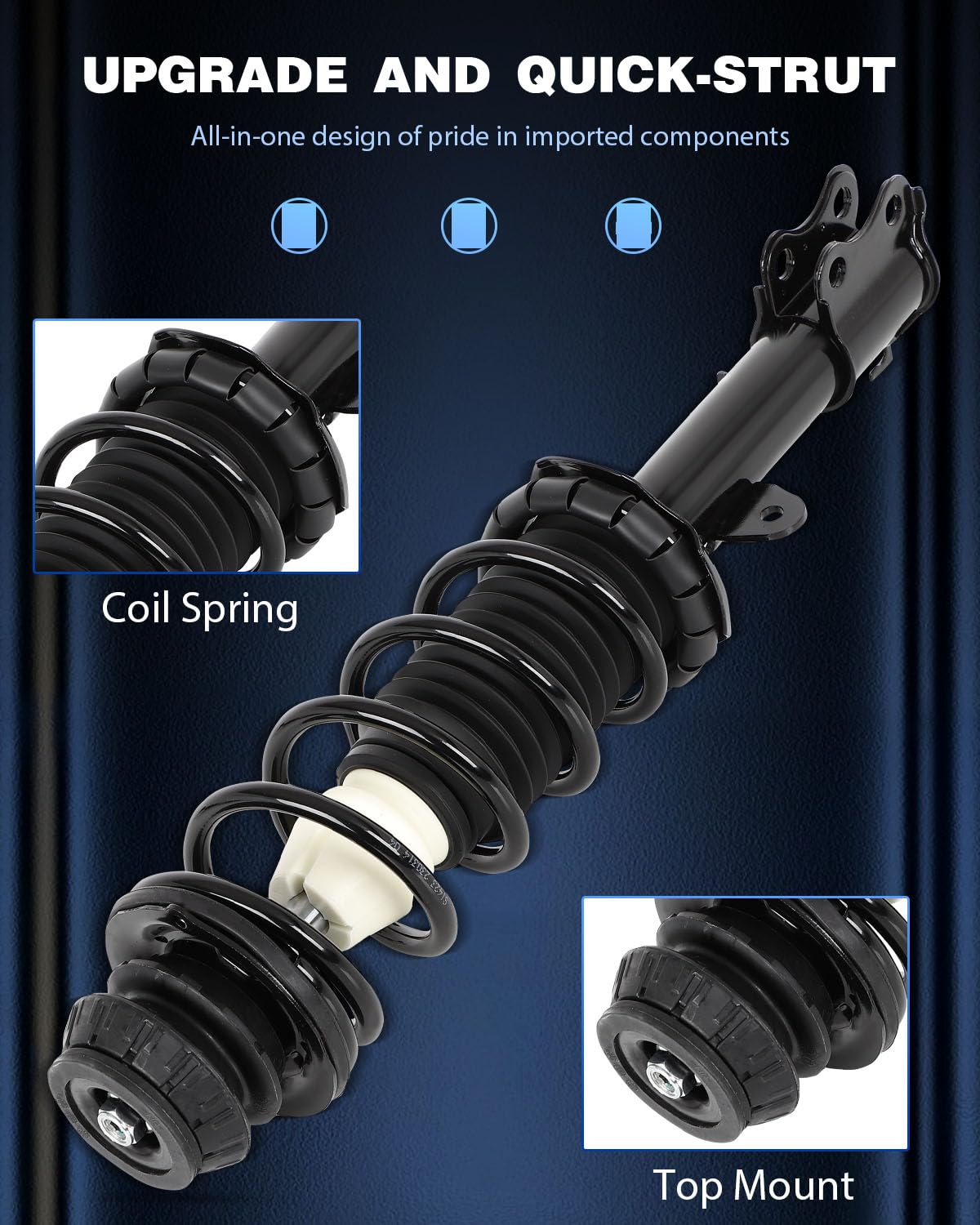 ECCPP close-up of coil spring and steel finish for durable performance
