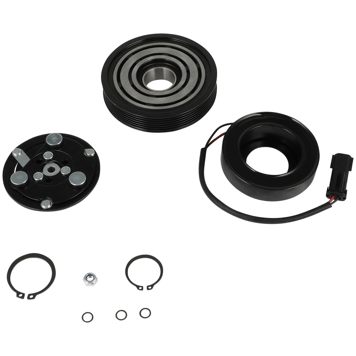ECCPP front view complete assembly showing clutch and benefits of direct-fit replacement