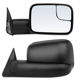 ECCPP front view of pair towing mirrors showing full coverage and improved visibility