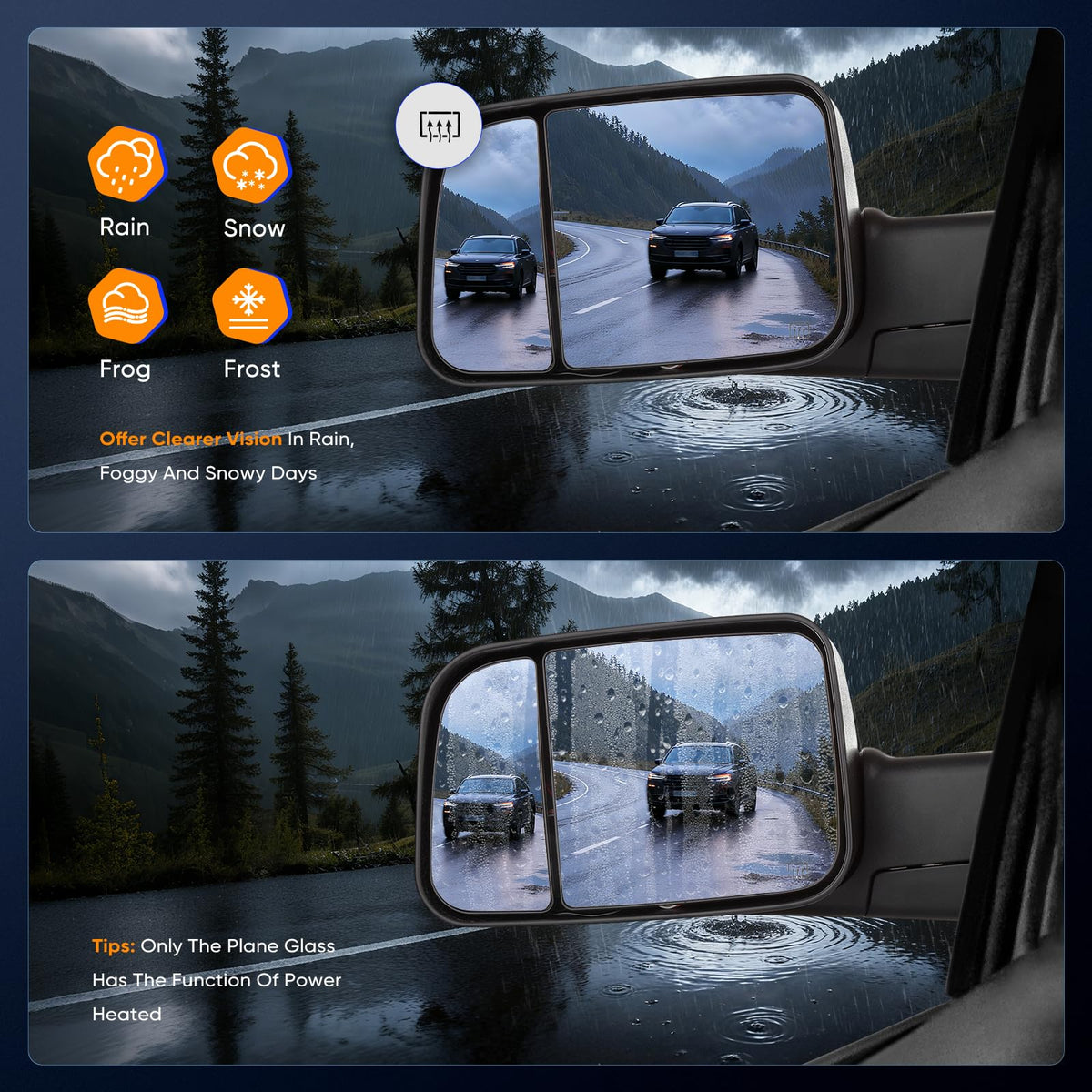 ECCPP heated glass detail illustrating defrost capability and safety