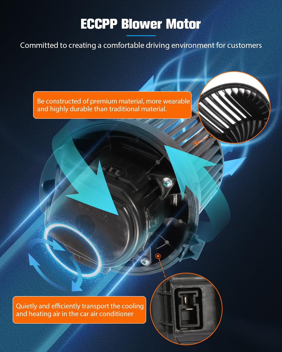 ECCPP installed under dash demonstrating restored ventilation and cabin comfort