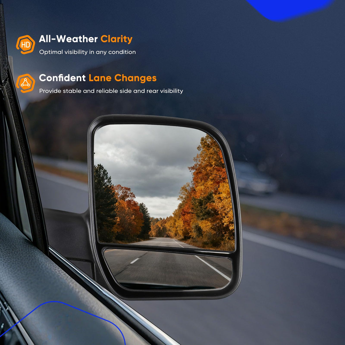 ECCPP mirror in door open installation showing easy-swap benefit