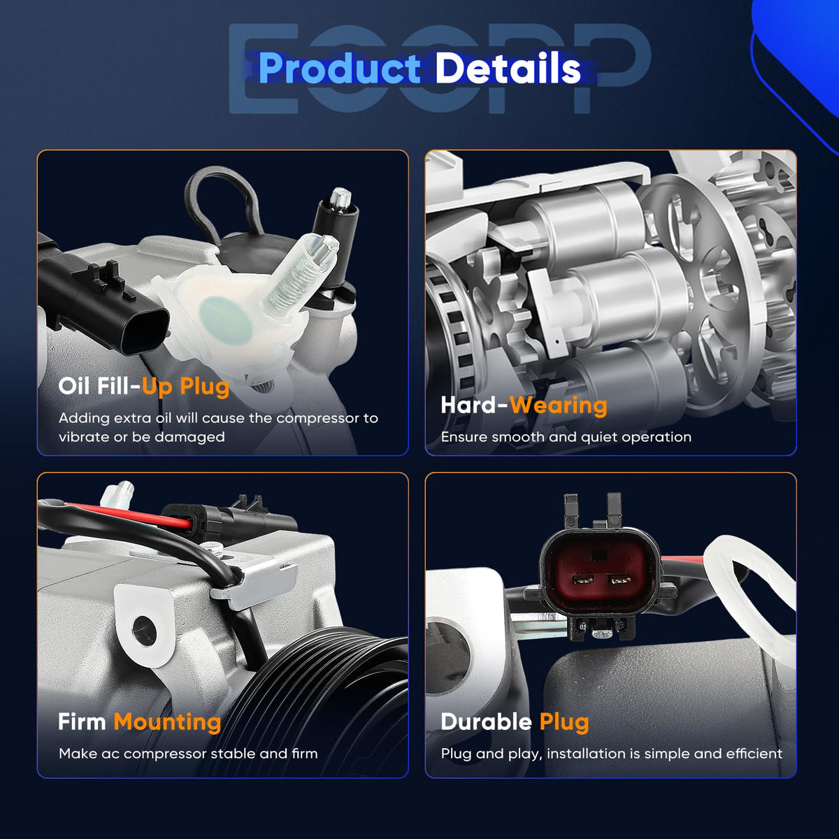 ECCPP label and part numbers visible for easy OEM cross-reference and fit checking