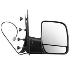 ECCPP passenger mirror front view showing black housing and glass for clear visibility