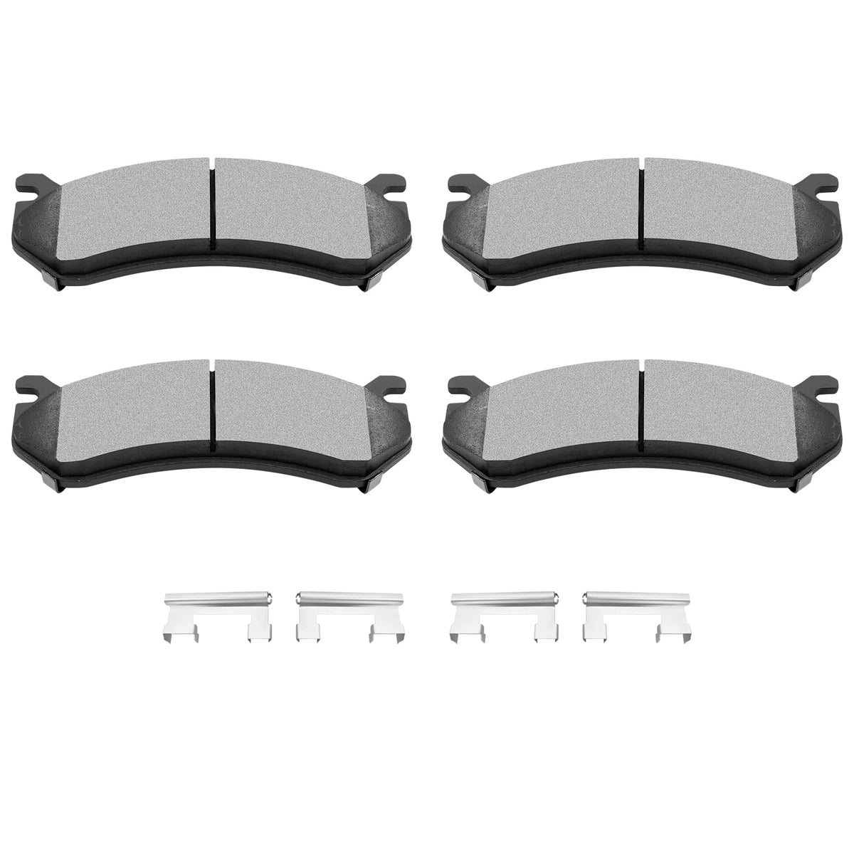 ECCPP front packaging of rear brake pads showing complete 4-piece kit and fitment benefit