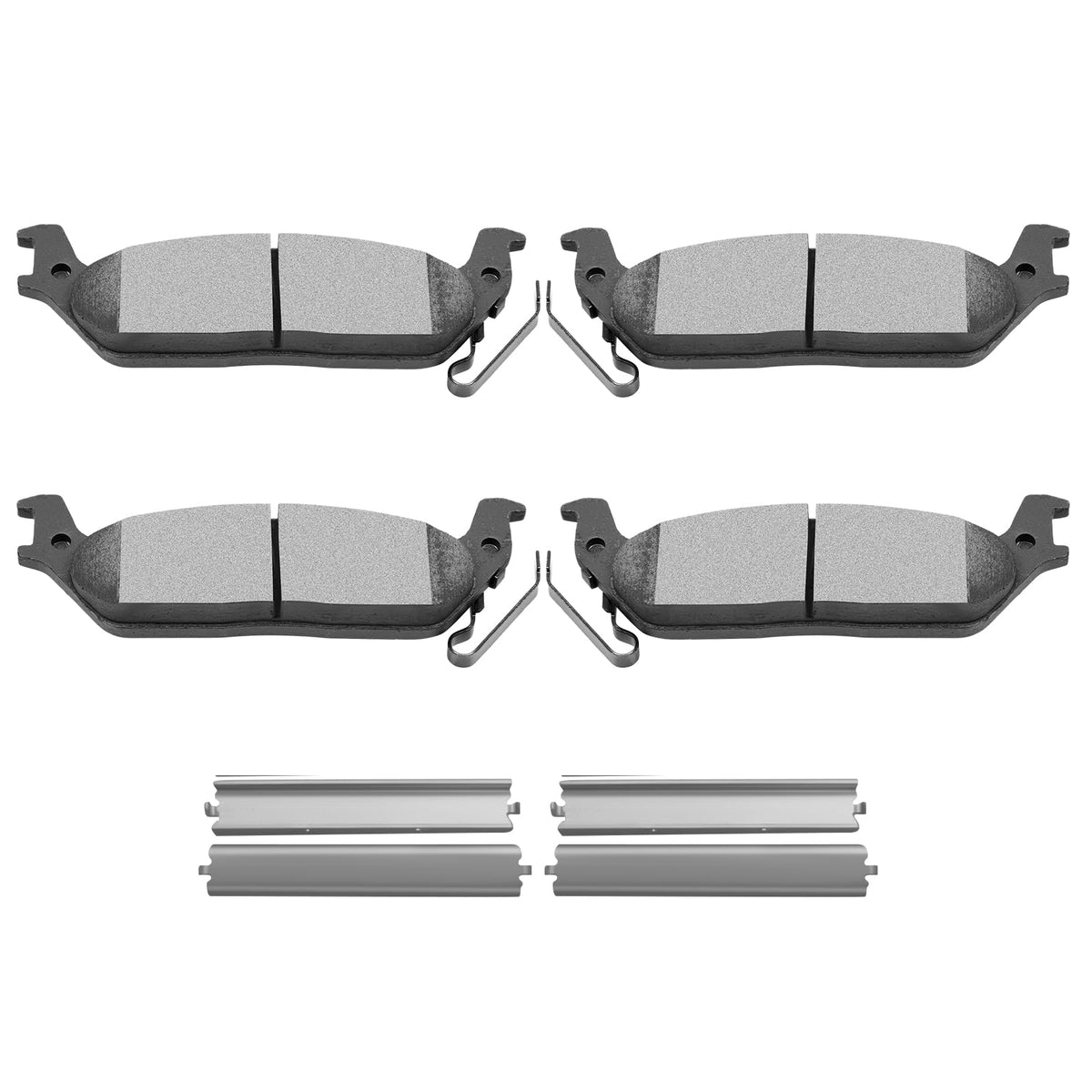ECCPP rear brake pads front view showing direct-fit design and reliable replacement