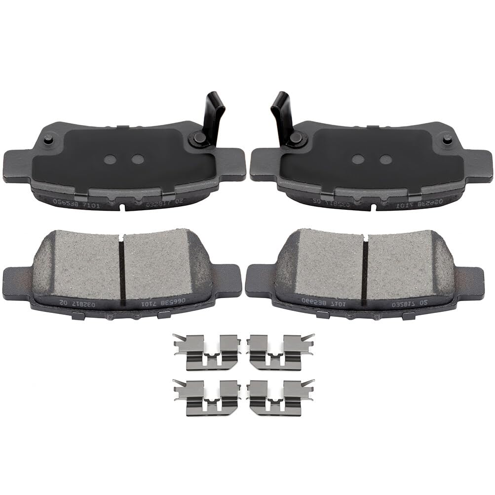 ECCPP rear brake pads front view showing shape and fit for easy replacement