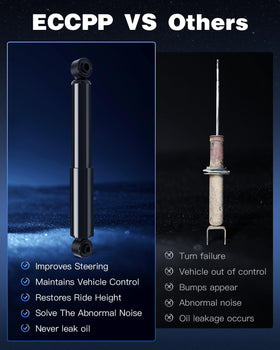 ECCPP rear shock packaging with two shocks included for ready installation