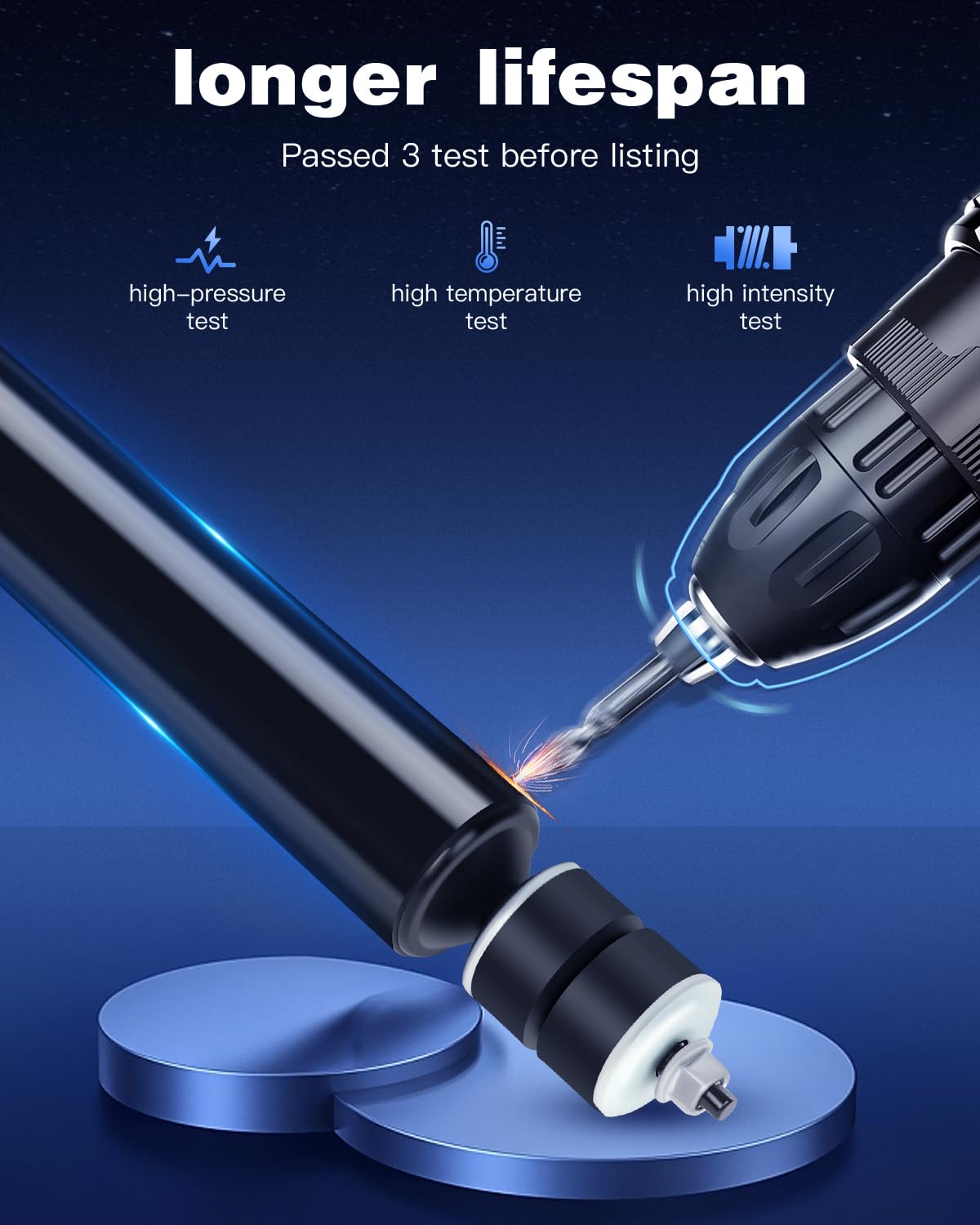 ECCPP piston band closeup showing Teflon coating for longer life