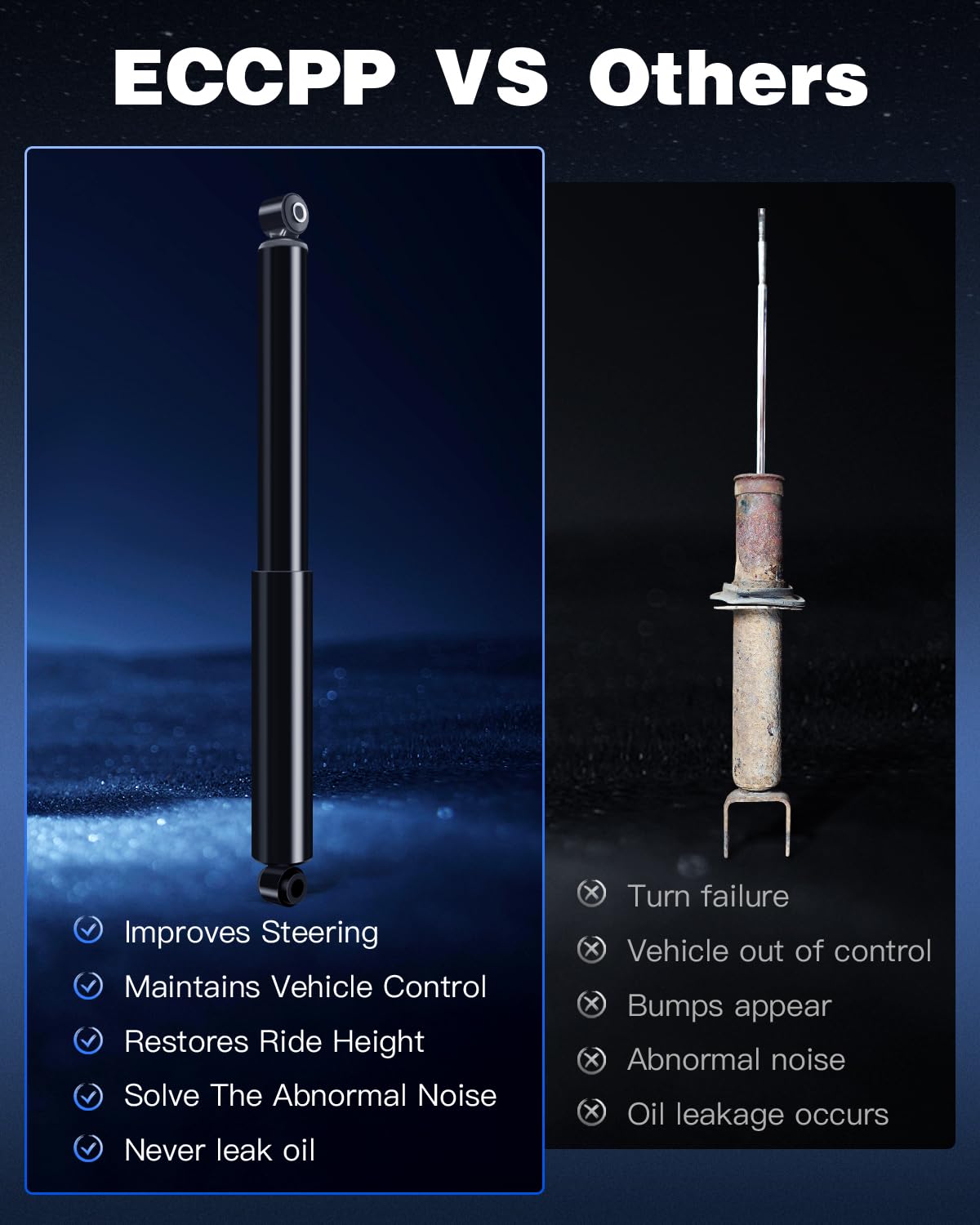 ECCPP front shock next to ruler for scale, verifies correct dimensions