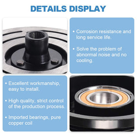 ECCPP clutch next to ruler showing 126mm pulley diameter for correct sizing benefit