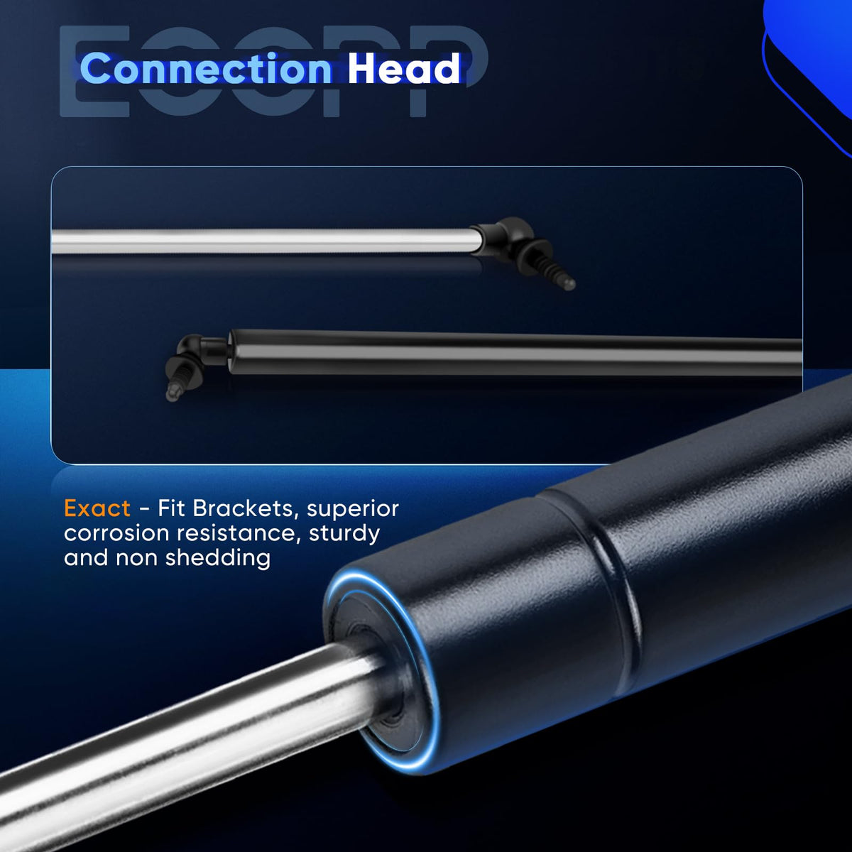 ECCPP lift supports beside ruler illustrating exact size and fitment