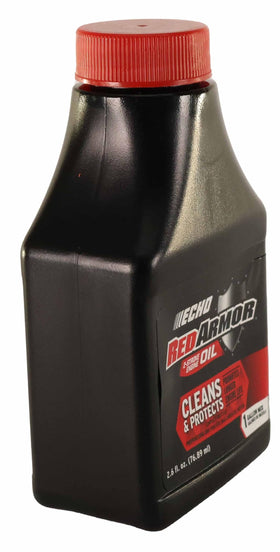 ECHO single 2.6 oz Red Armor bottle held for scale and easy pouring benefit convenience