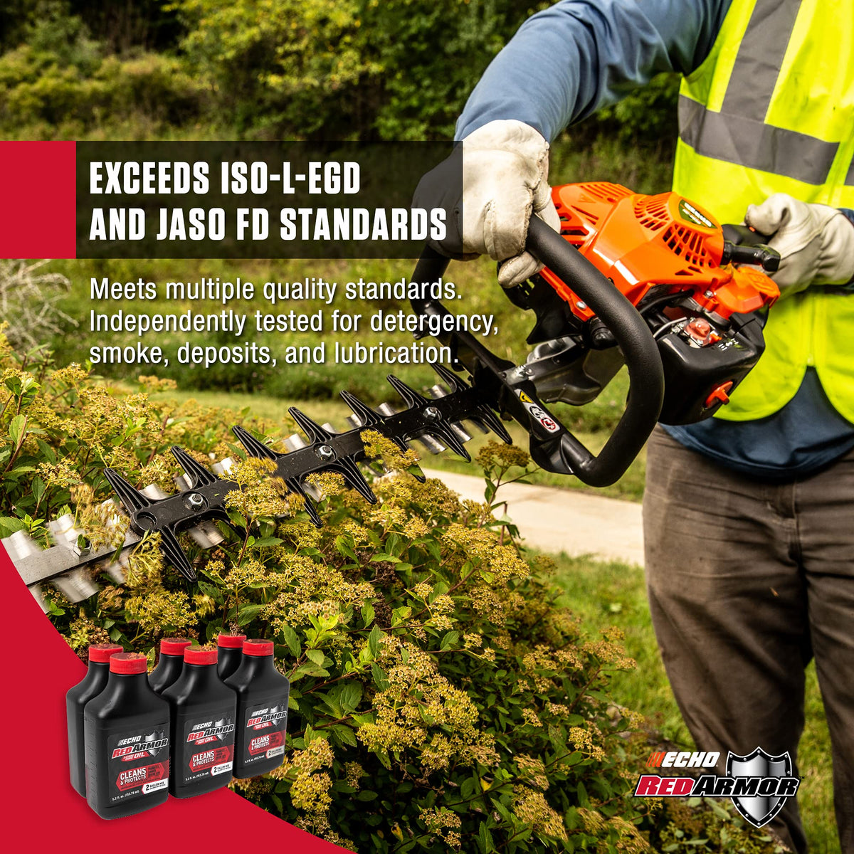 ECHO six-pack beside a ruler to show compact bottle size and convenience