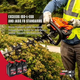 ECHO six-pack beside a ruler to show compact bottle size and convenience