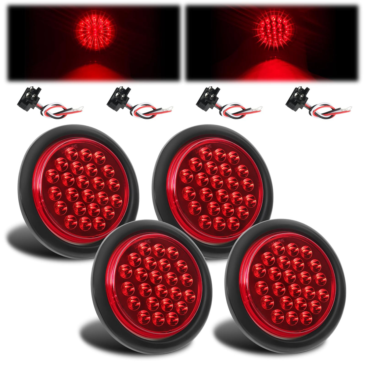 EclatLights front face red lens showing clear visibility benefit