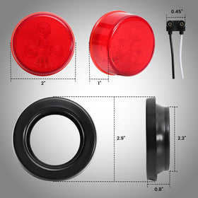 EclatLights 2-inch lamp next to ruler showing compact size for correct hole fit