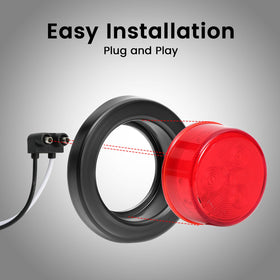 EclatLights wiring pigtail and rubber grommet ready for quick 2-wire connection