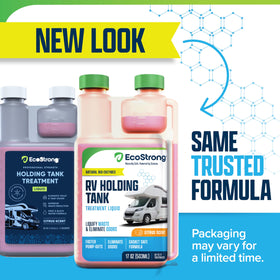 Eco Strong label close-up highlighting usage instructions and benefits