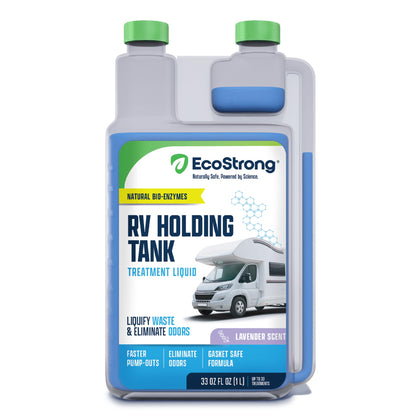 Eco Strong front label showing lavender scent and treatment count benefits