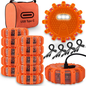 Ecoangel front view packaged flares showing compact kit and storage benefit