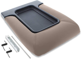 EcoAuto front view of beige console lid showing clean OEM-style match and restored look