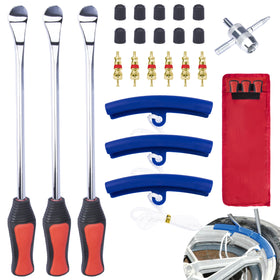 ecocstm front view packaging showing complete tire changing kit and portability