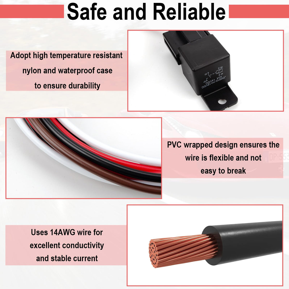 ecocstm fuse holder and included 20A fuses protecting the fan circuit from shorts