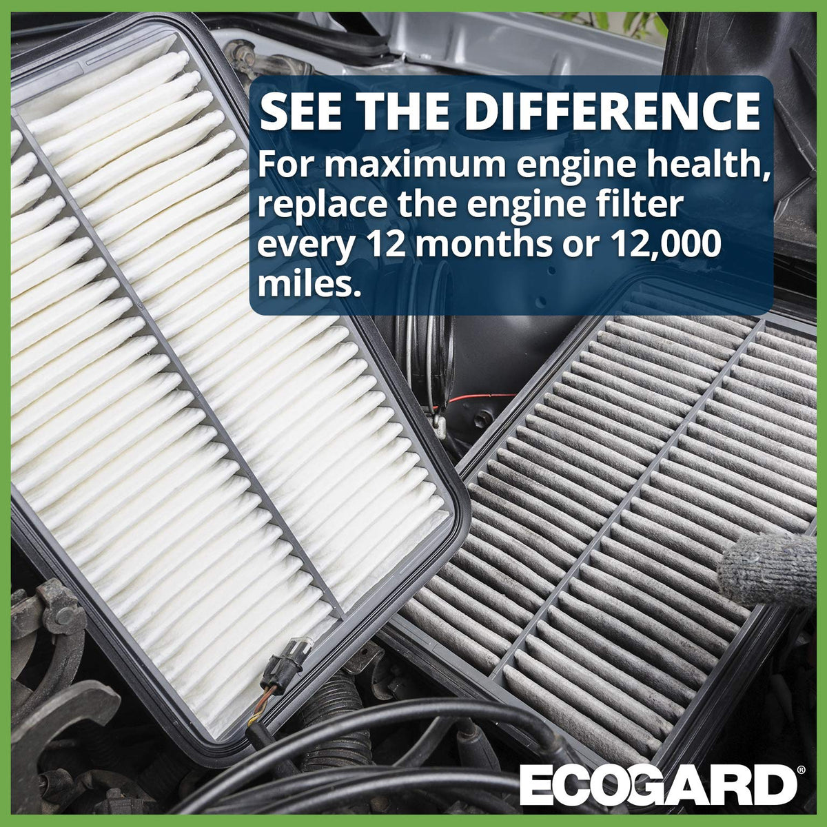 ECOGARD XA10469 staged in garage with tools showing convenient maintenance