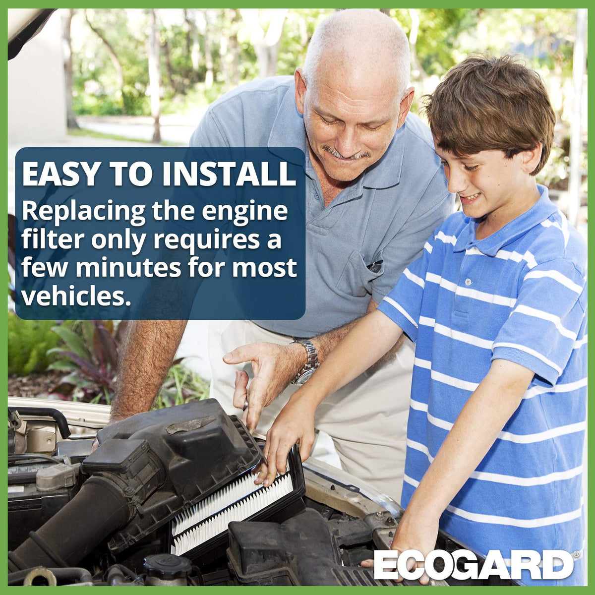 ECOGARD XA10670 installed in Alfa Romeo airbox demonstrating easy replacement
