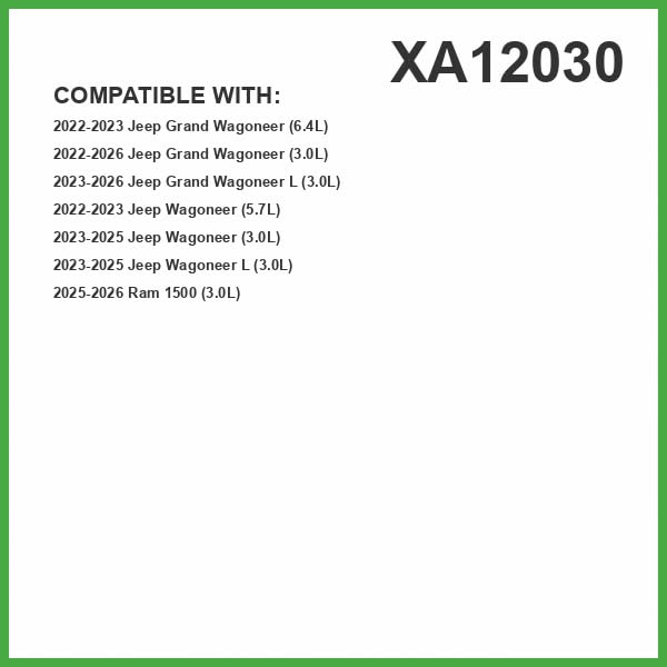 ECOGARD XA12030 top view highlighting filter shape for correct fit