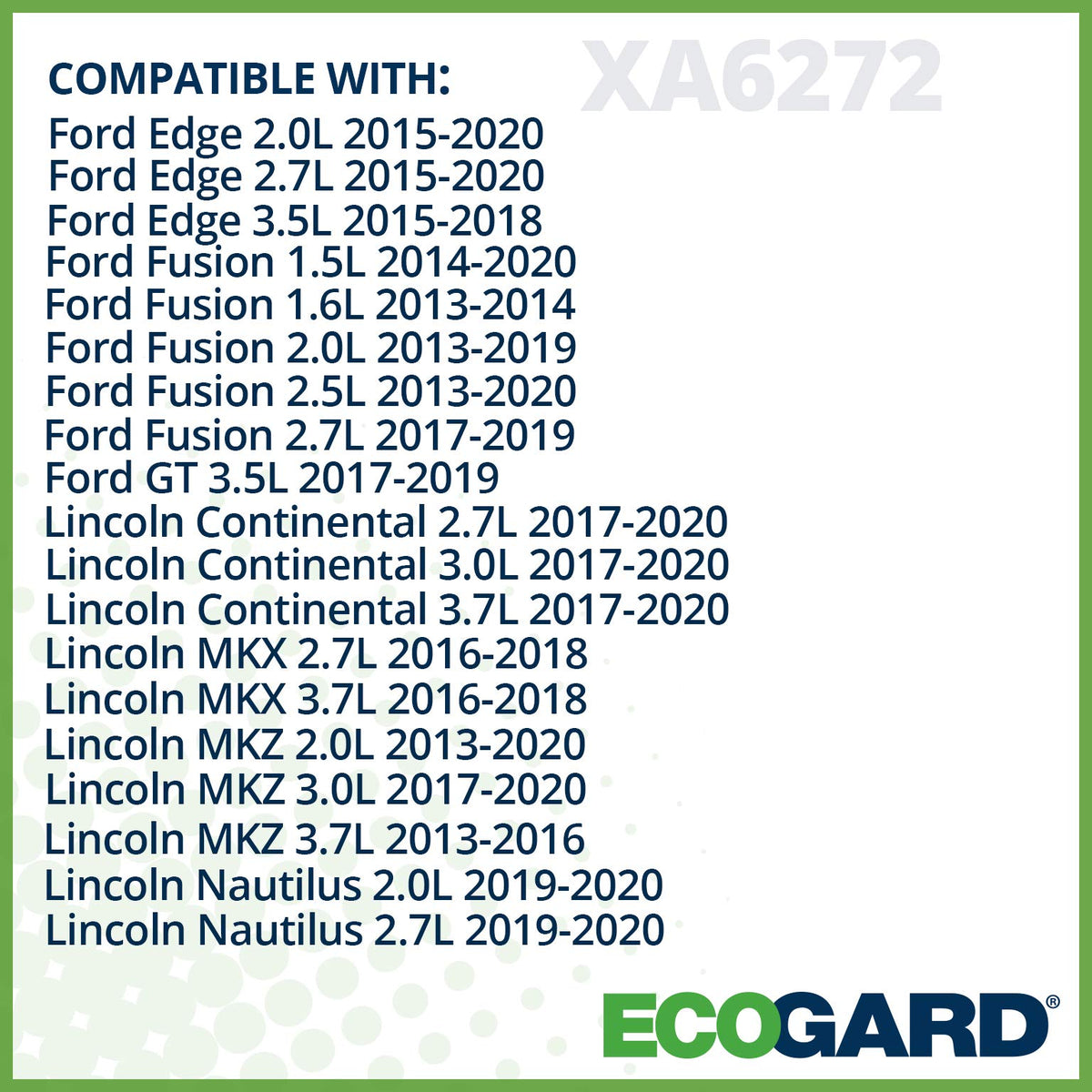 ECOGARD XA6272 installed in vehicle airbox demonstrating easy fit