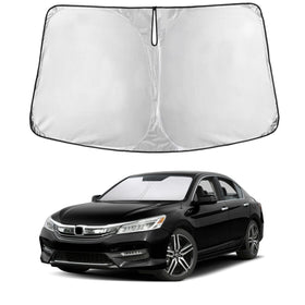EcoNour front view showing full windshield coverage and neat fit benefit