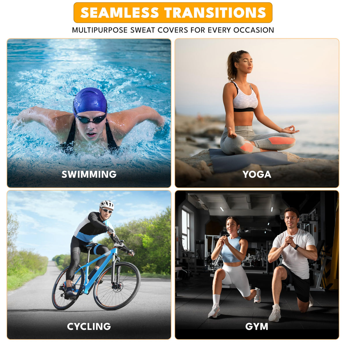 EcoNour in-use by gym user demonstrating sweat protection benefit