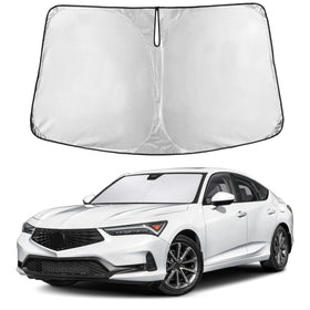 EcoNour front view sunshade fitted in Acura Integra protects interior from heat