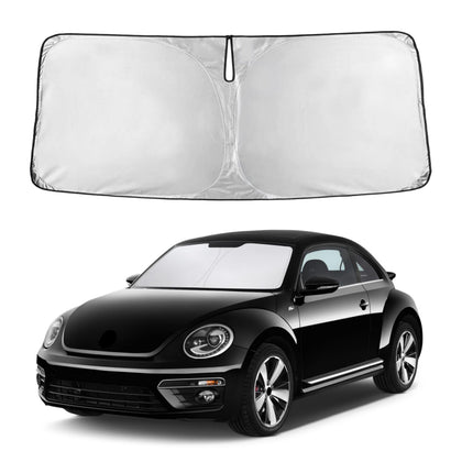 EcoNour front view on Beetle windshield showing precise full coverage and protection